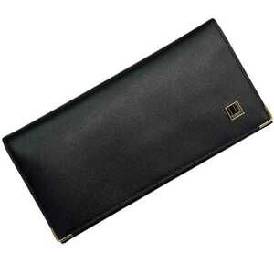Dunhill bifold long wallet ec-25073 black satchel leather dunhill calf men's